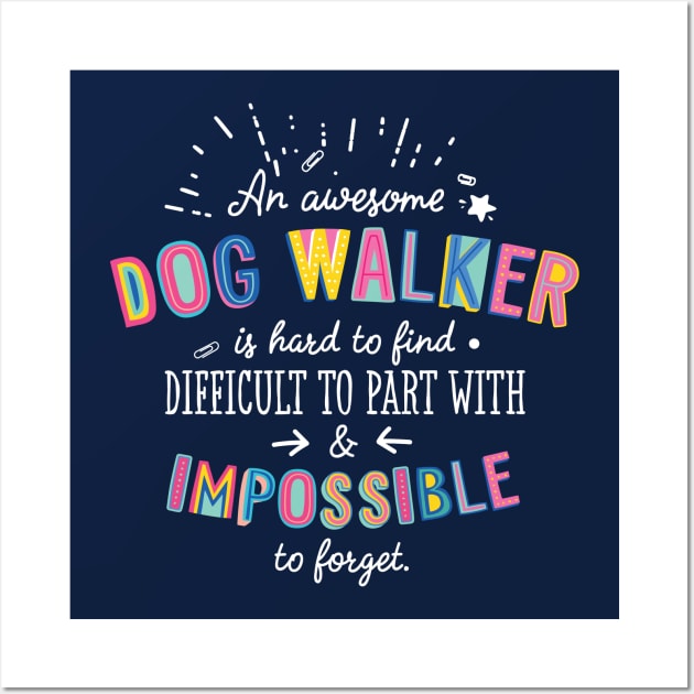 An awesome Dog Walker Gift Idea - Impossible to Forget Quote Wall Art by BetterManufaktur